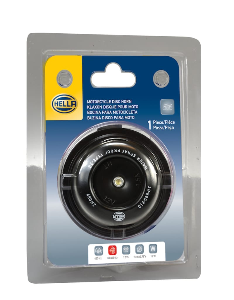 Hella Horn Bl Blk Disc Ht Mcycle 12V Univ thumbnail 4