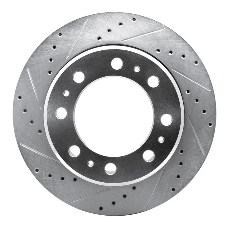 R1 09-25 Dodge Ram 4000 (Mexico) Rear Left Drilled & Slotted Silver Brake Rotor