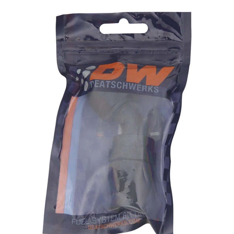 DeatschWerks 10AN Female Swivel 45-Degree Hose End PTFE (Incl Olive Insert) - Anodized Matte Black thumbnail 2