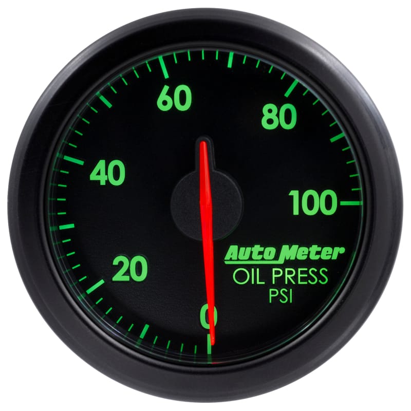 Autometer Airdrive 2-1/6in Oil Pressure Gauge 0-100 PSI - Black thumbnail 3