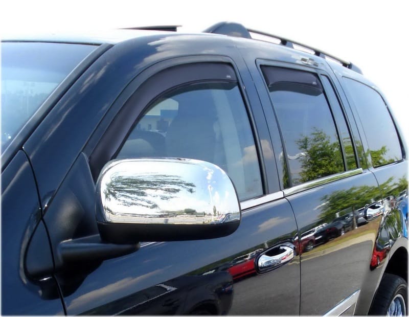 AVS 07-10 Chrysler Aspen Ventvisor In-Channel Front & Rear Window Deflectors 4pc - Smoke thumbnail 2