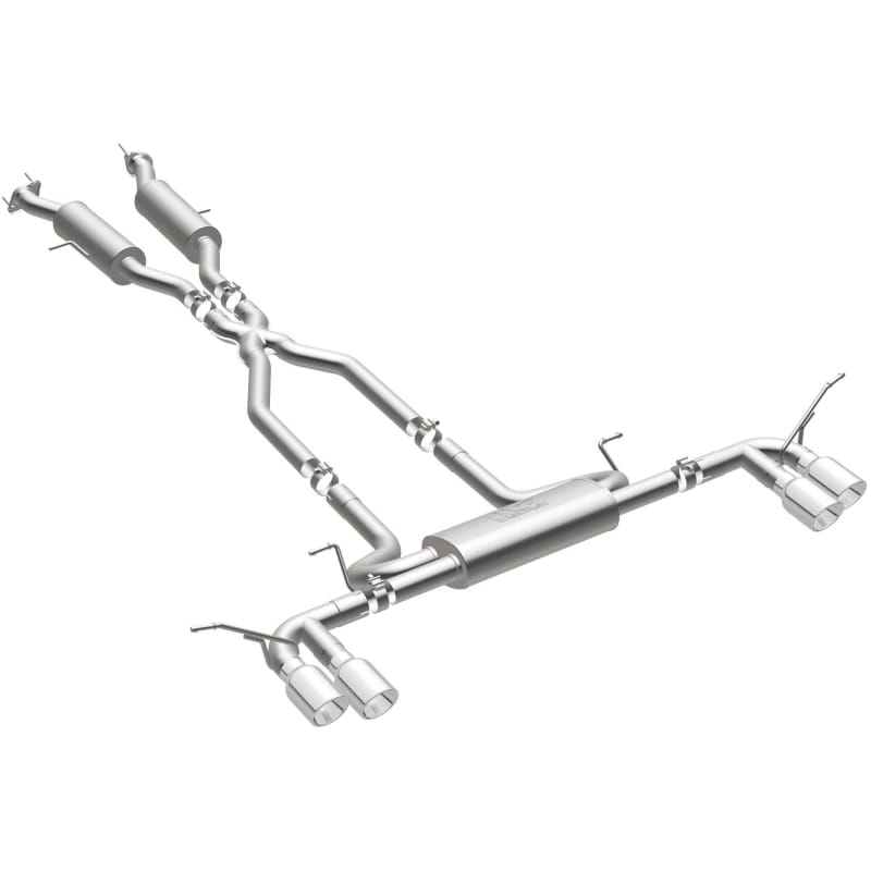 MagnaFlow Cat Back, SS, 2.5in, Quad Split Polish 4in tip 14-15 Jeep Grand Cherokee 3.6L/5.7L V6/V8 thumbnail 3