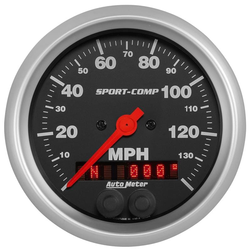 Autometer Sport-Comp 3-3/8 inch 140 MPH Electronic Speedometer w/ GPS Rally Nav Display Gauge