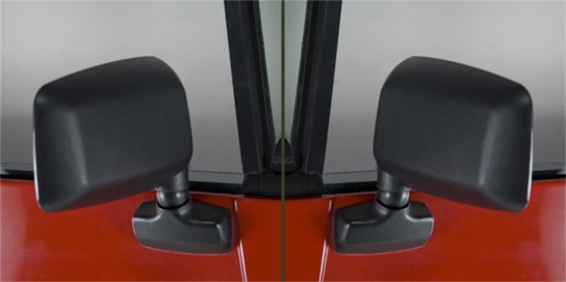 Omix Door Mirror Kit Black- 87-95 Jeep Wrangler YJ