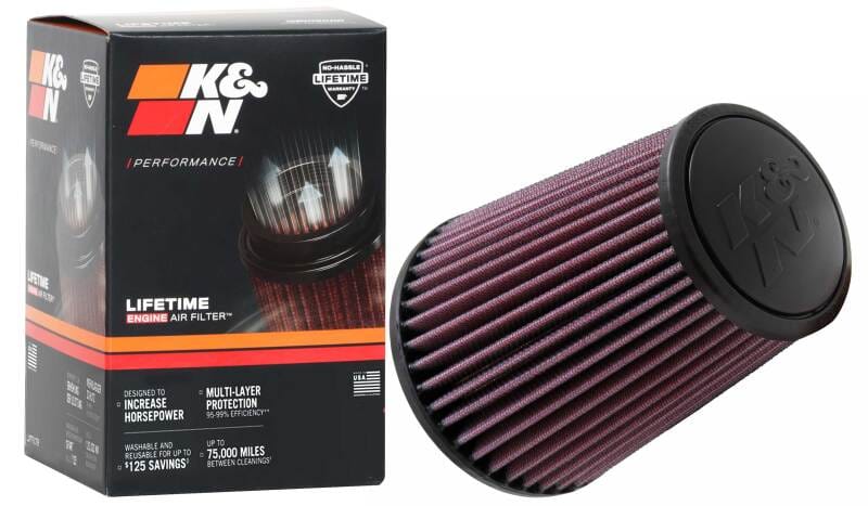 K&N Universal Tapered Filter 3.125in Flange ID x 5in Base OD x 3.5in Top OD x 6in Height thumbnail 5