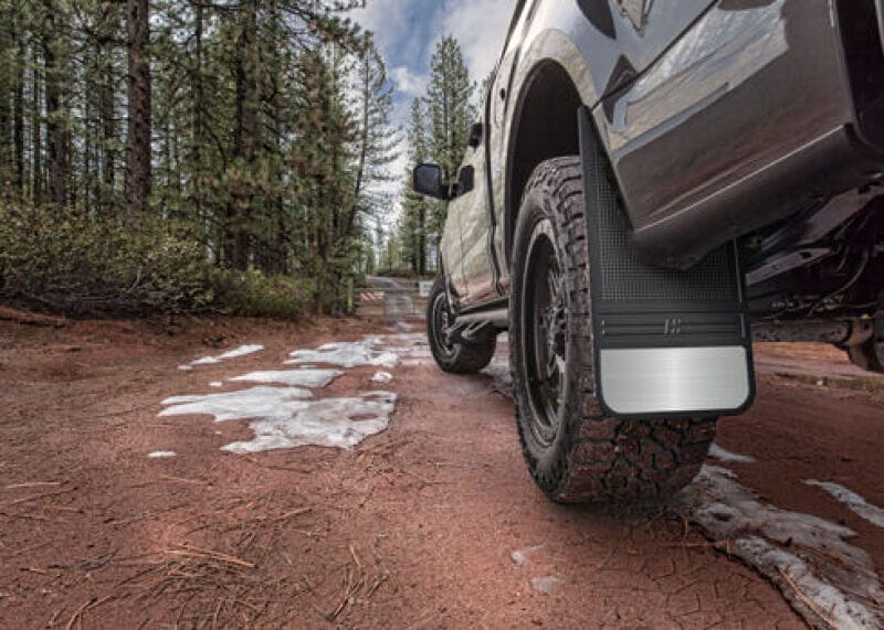 Husky Liners Universal 12in Wide Black Rubber Front Mud Flaps w/o Weight thumbnail 2
