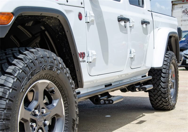 N-Fab RKR Step System 2019 Jeep Wrangler JT 4 Door Truck Full Length - Tex. Black - 1.75in thumbnail 2