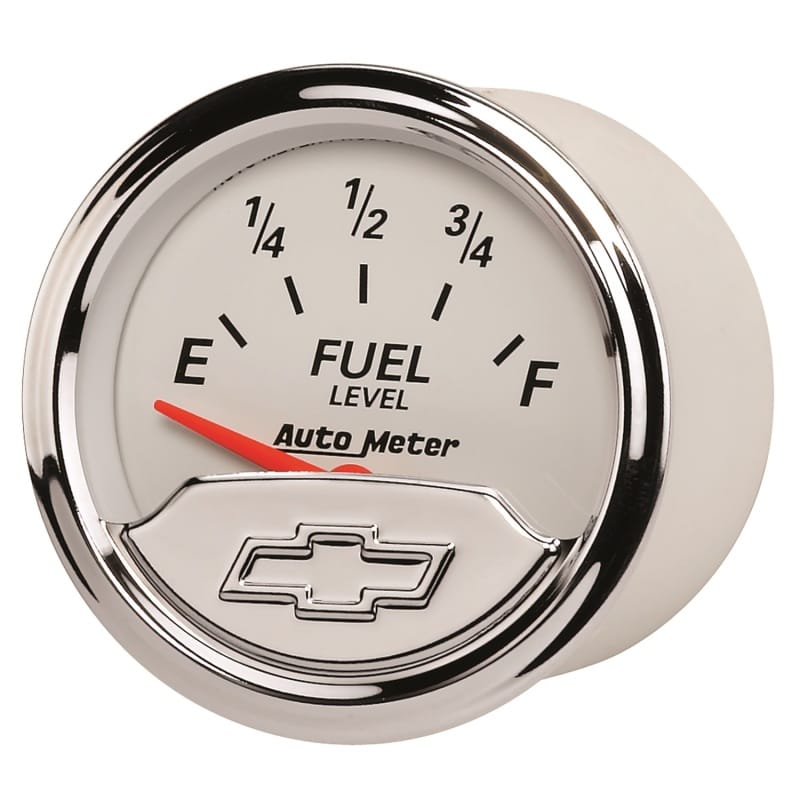AutoMeter Gauge Fuel Level 2-1/16in. 240 Ohm(e) to 33 Ohm(f) Elec Chevrolet Heritage Bowtie thumbnail 2