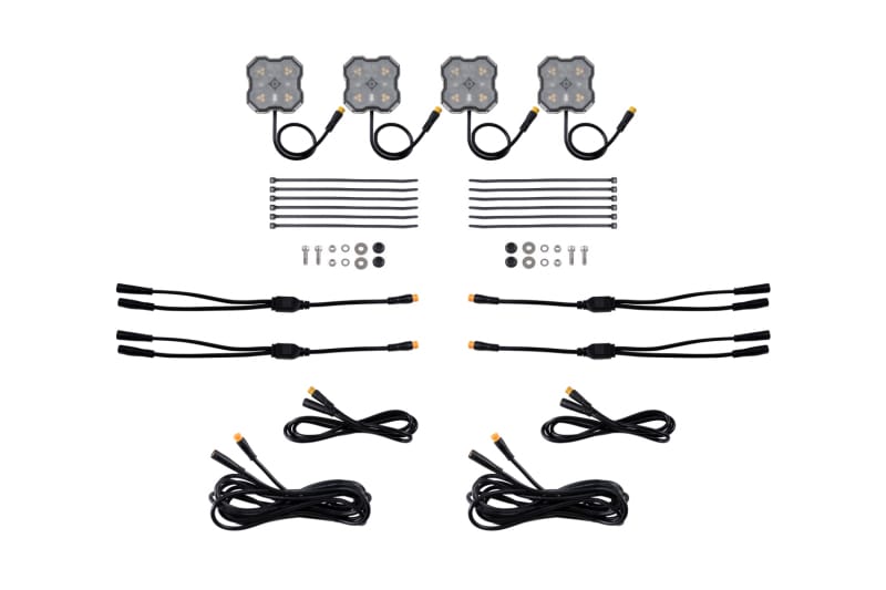 Diode Dynamics Rock Light - Amber/White- M8 Add-On 4-Pack