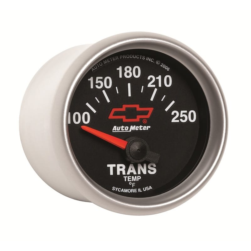 Autometer GM Bowtie Black 2-1/16in 100-250 Degree F Electronic Transmission Temperature Gauge thumbnail 5