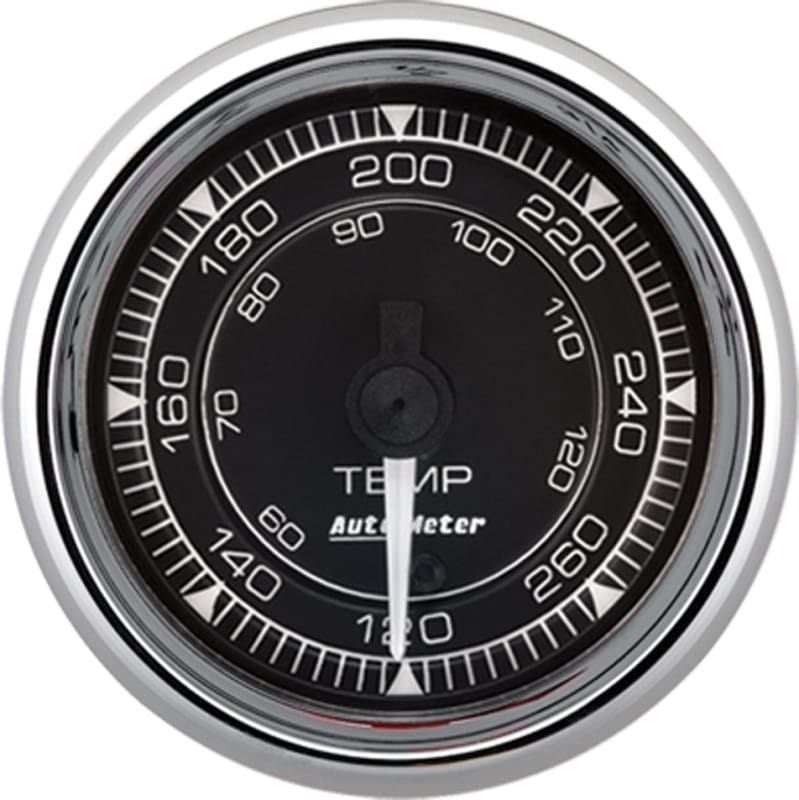 AutoMeter Chrono 2-1/16in 120-280 Degree Temperature Digital Stepper Motor Gauge - Chrome