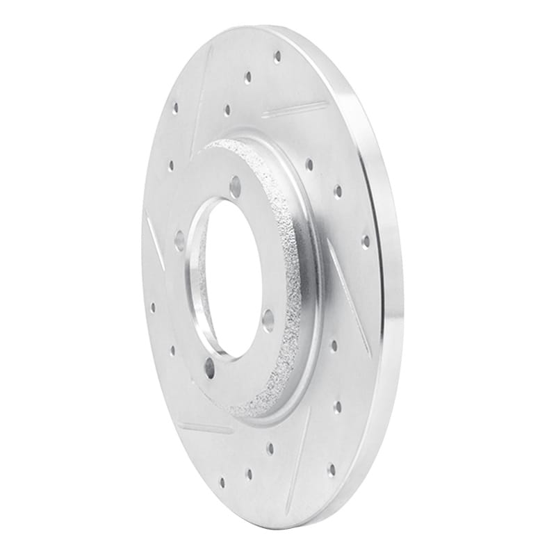 R1 78-83 Dodge COLT Front Left Drilled & Slotted Silver Brake Rotor thumbnail 2