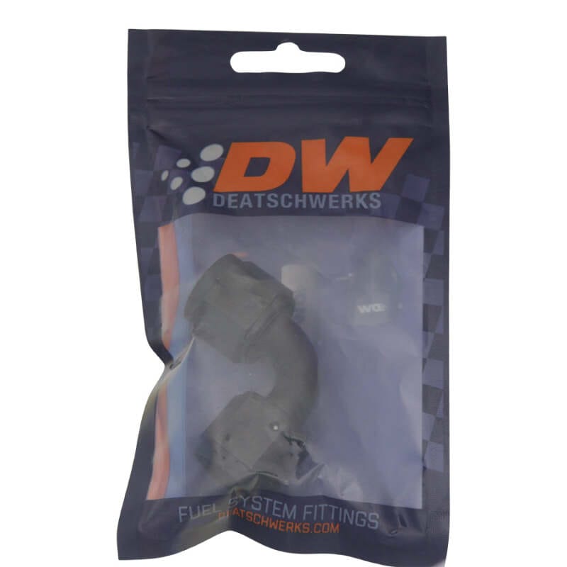 DeatschWerks 8AN Flare Female Swivel 90-Degree to 8AN Flare Female Swivel - Anodized Matte Black thumbnail 2