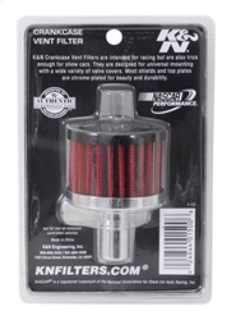 K&N Steel Base Crankcase Vent Filter .625in Vent OD x 2in OD x 1.5in Height thumbnail 3