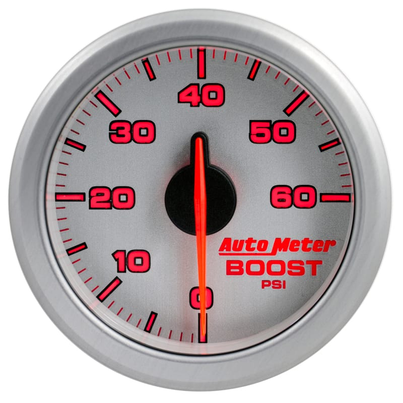 Autometer Airdrive 2-1/6in Boost Gauge 0-60 PSI - Silver thumbnail 6