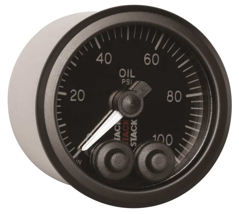 Autometer Stack Instruments Pro Control 52mm 0-100 PSI Oil Pressure Gauge - Black (1/8in NPTF Male) thumbnail 7