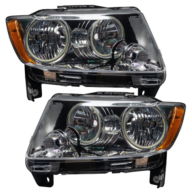 Oracle 11-13 Jeep Grand Cherokee Pre-Assembled Halo Headlights (Non HID) Chrome - UV/Purple thumbnail 2