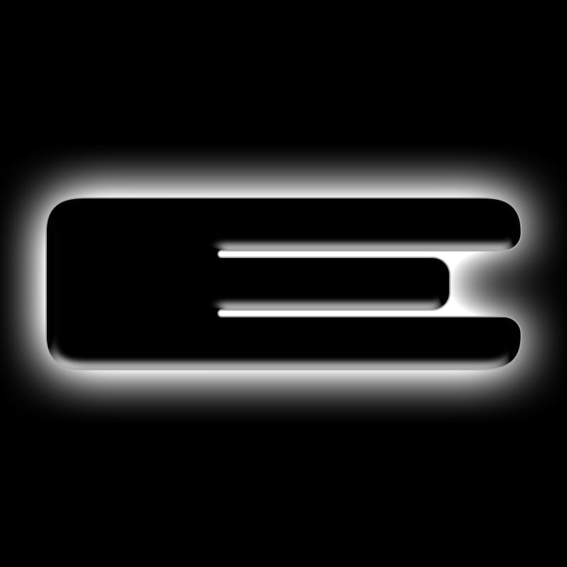 ORACLE Lighting Universal Illuminated LED Letter Badges - Matte Blk Surface Finish - E - 3141-E-001