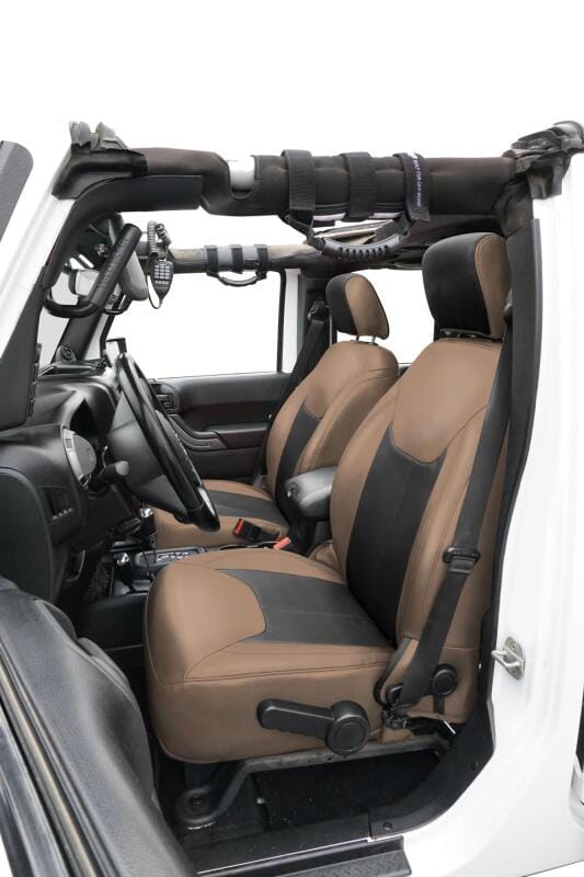 PRP 13-18 Jeep Wrangler JK Front Seat Covers/2 door or 4 door (Pair) - Black/Tan thumbnail 2