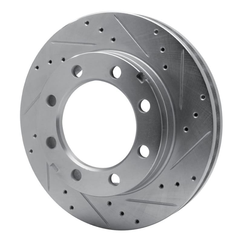 R1 77-93 Chevrolet V30 & V3500 Pickup Front Right Drilled & Slotted Silver Brake Rotor thumbnail 2