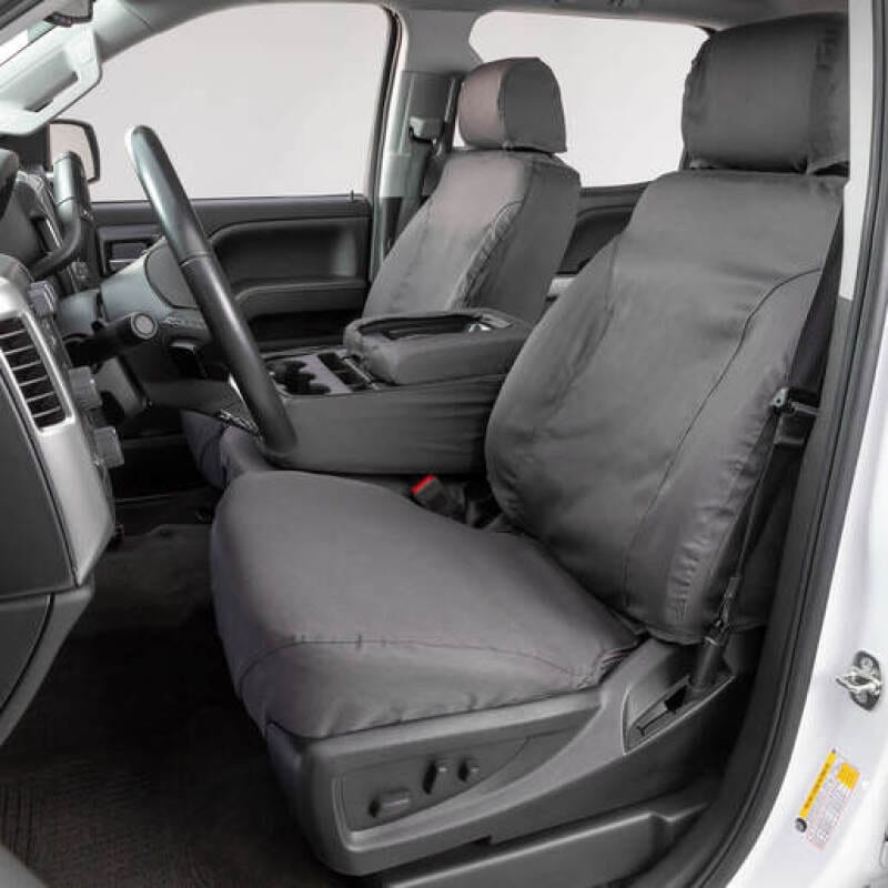 Covercraft 06-09 Dodge Ram Polycotton SeatSaver Custom Front Row Seat Covers - Grey - SS3372PCGY