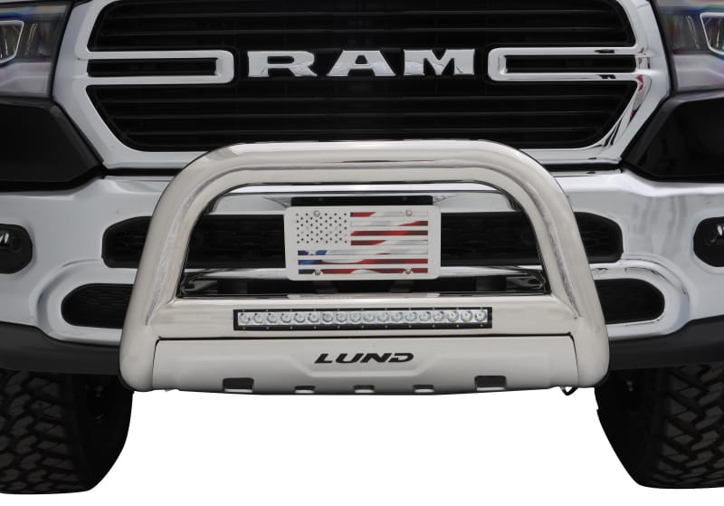 Lund 20- 21 GMC SIERRA 2500 HD BULL BAR W/ LIGHT & WIRING Stainless Steel thumbnail 2