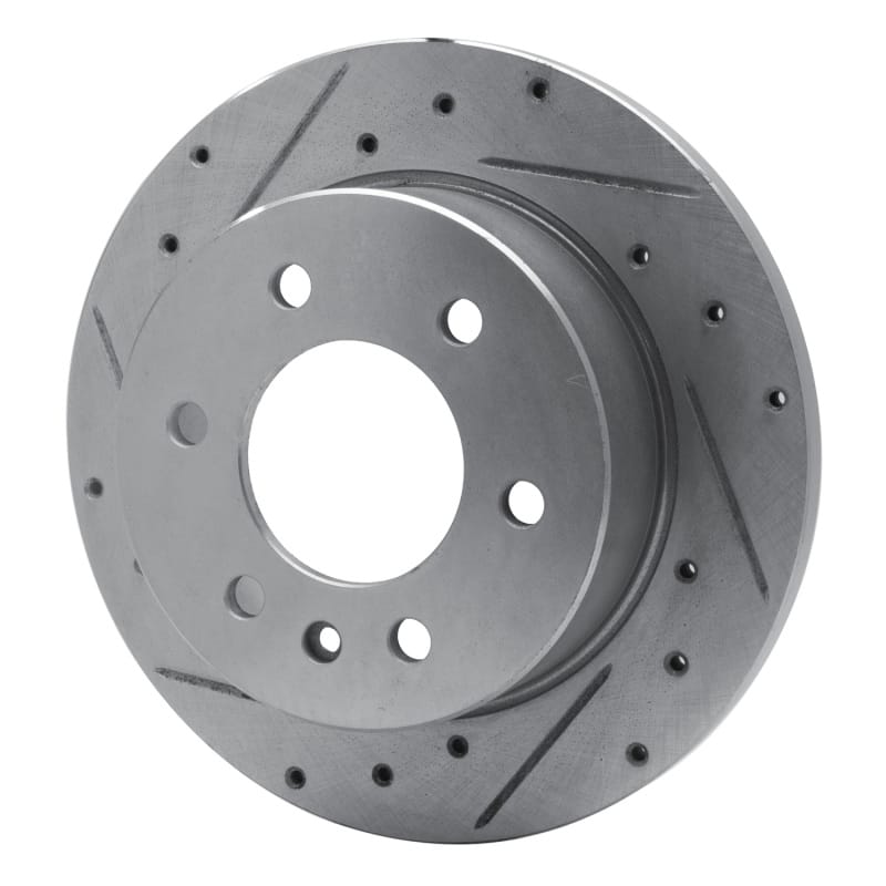 R1 06-18 Dodge Sprinter 3500 Rear Left Drilled & Slotted Silver Brake Rotor thumbnail 2