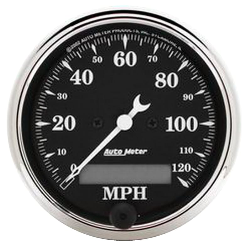 Autometer Old Tyme Black 5 Piece Kit (MPH/FUEL/OILP/WTMP/BAT) 55-59 Chevy Truck Direct-Fit Dash Kit thumbnail 5