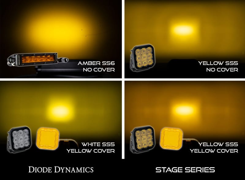 Diode Dynamics SS5 LED Pod Cover - Yellow thumbnail 4