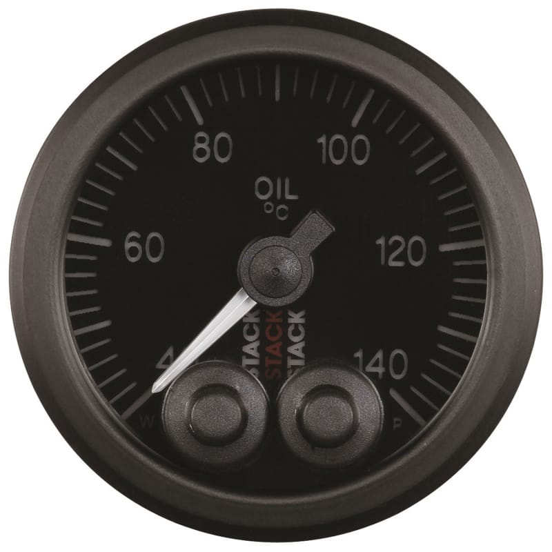 Autometer Stack 52mm 40-140 Deg C 1/8in NPTF Male Pro-Control Oil Temp Gauge - Black thumbnail 2