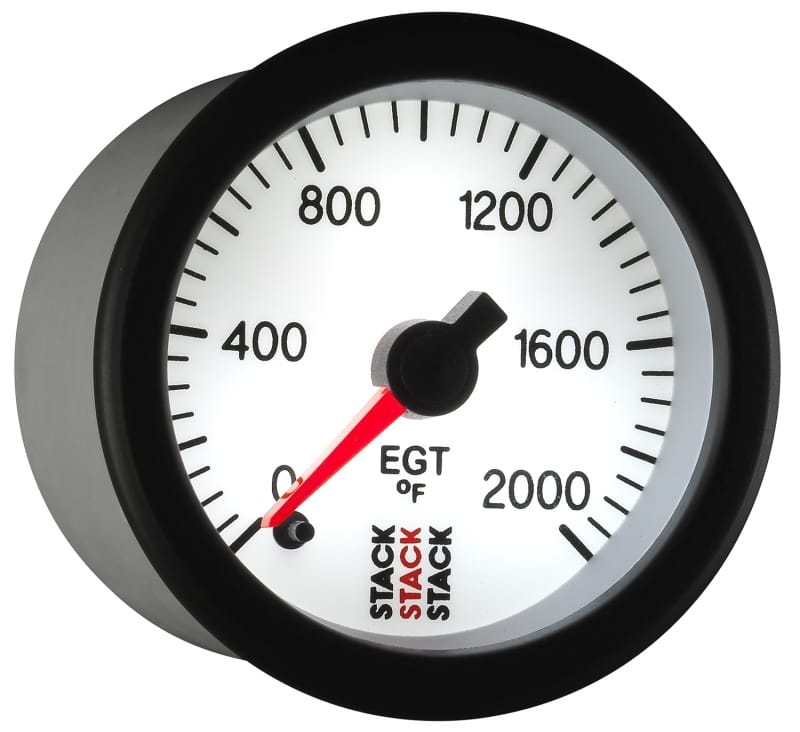 Autometer Stack 52mm 0-2000 Deg F Pro Stepper Motor Exhaust Gas Temp Gauge - White thumbnail 6