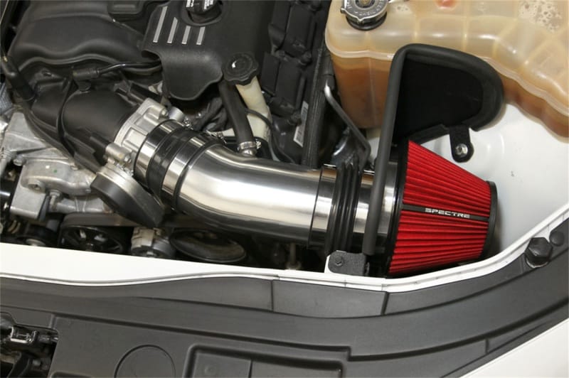 Spectre 11-14 Challenger/Charger V8-6.4L F/I Air Intake Kit - Polished w/Red Filter thumbnail 3