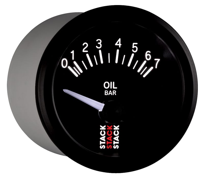 Autometer Stack 52mm 0-7 Bar M10 (M) Electric Oil Pressure Gauge - Black thumbnail 6