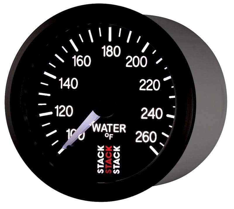 Autometer Stack 52mm 100-260 Deg F 1/8in NPTF Male Pro Stepper Motor Water Temp Gauge - Black thumbnail 3