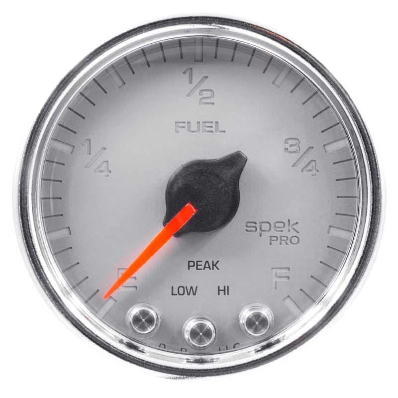 Autometer Spek-Pro Gauge Fuel Level 2 1/16in 0-270 Programmable Slvr/Chrm - P31221 thumbnail 2