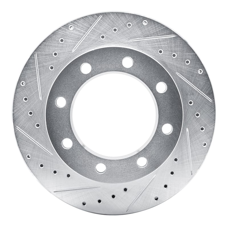 R1 77-00 Chevrolet V30 & V3500 Pickup Front Left Drilled & Slotted Silver Brake Rotor