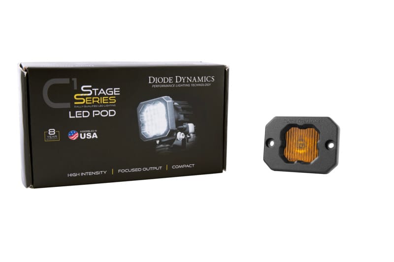 Diode Dynamics Stage Series C1 LED Pod - Yellow SAE Fog Flush ABL Each thumbnail 3