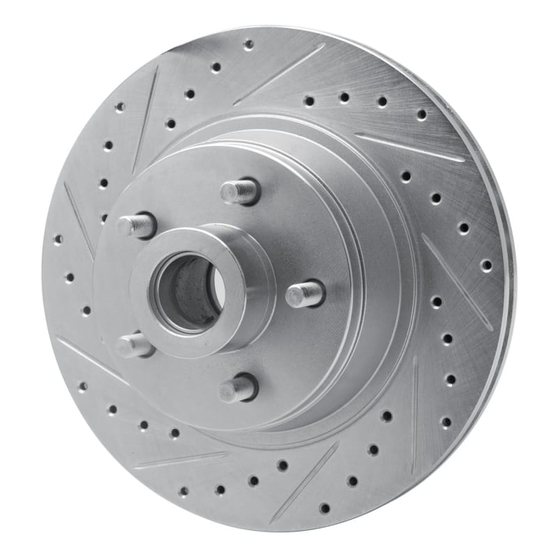 R1 76-81 Chrysler Newport Front Left Drilled & Slotted Silver Brake Rotor thumbnail 2