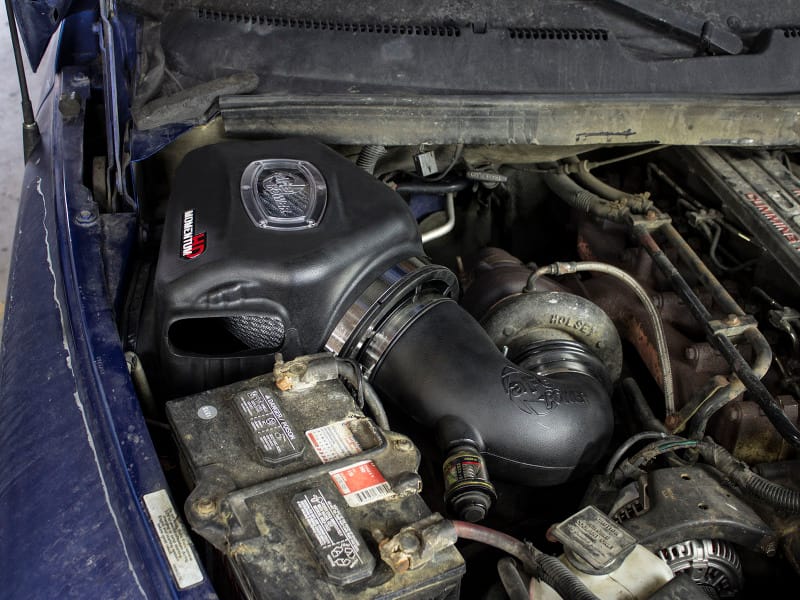 aFe Momentum HD Cold Air Intake System w/ Pro DRY S Filter Dodge Diesel Trucks 94-02 L6-5.9L (td) thumbnail 4