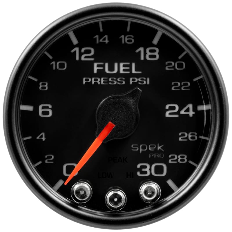 Autometer Spek-Pro Gauge Fuel Press 2 1/16in 30psi Stepper Motor W/Peak & Warn Blk/Blk - P31632 thumbnail 2