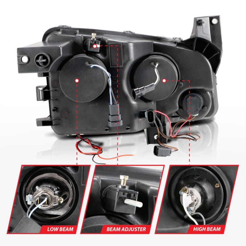 ANZO 2006-2010 Dodge Charger Projector Headlights w/ Halo Chrome (CCFL) thumbnail 7