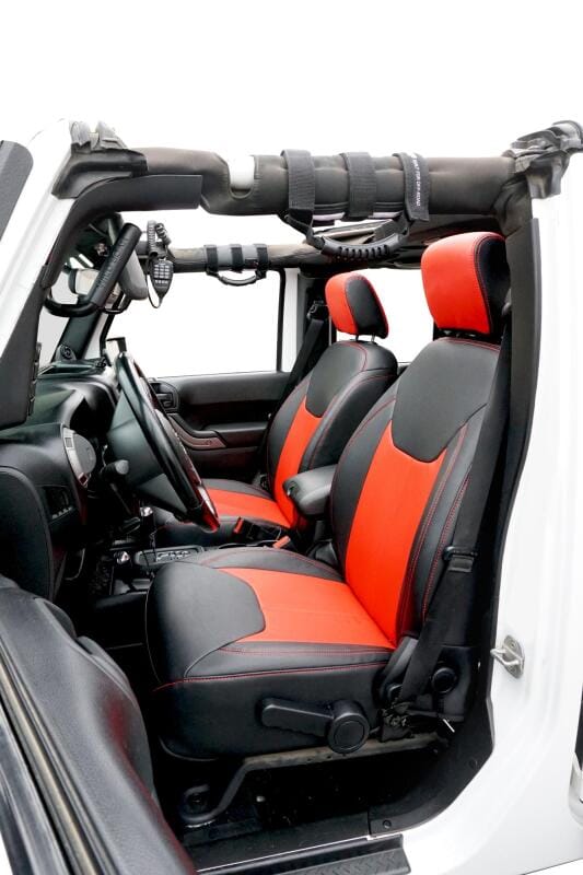 PRP 13-18 Jeep Wrangler JK Front Seat Covers/2 door or 4 door (Pair) - Black/Red thumbnail 2
