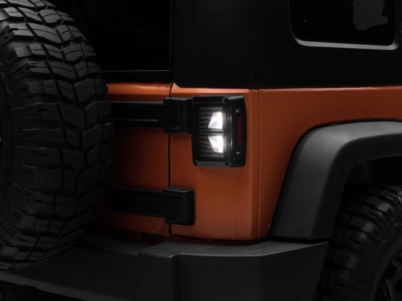 Raxiom 07-18 Jeep Wrangler JK Axial Series Vision LED Tail Lights- Black Housing (Smoked Lens) thumbnail 3