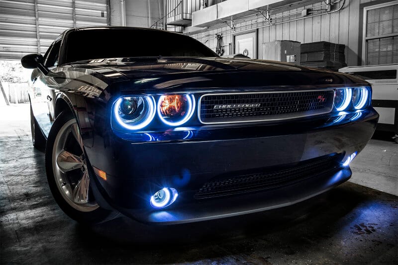 Oracle Dodge Challenger 08-14 LED Fog Halo Kit - Blue thumbnail 3