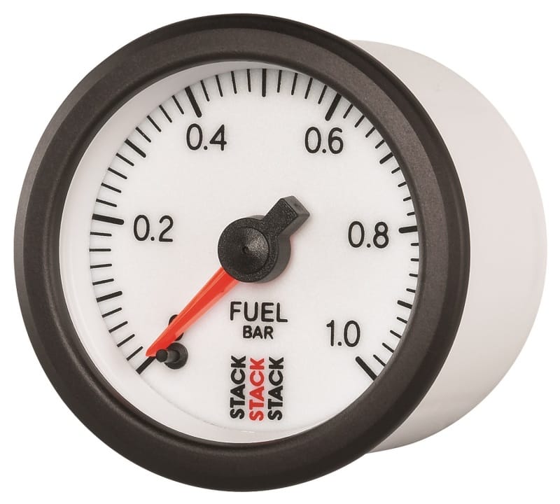 Autometer Stack 52mm 0-1 Bar M10 Male Pro Stepper Motor Fuel Pressure Gauge - White thumbnail 2