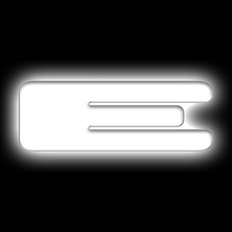 ORACLE Lighting Universal Illuminated LED Letter Badges - Matte Wht Surface Finish - E - 3140-E-001