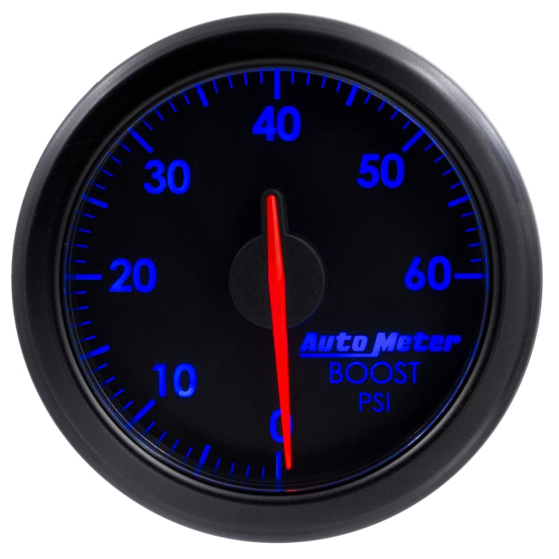 Autometer Airdrive 2-1/6in Boost Gauge 0-60 PSI - Black thumbnail 2