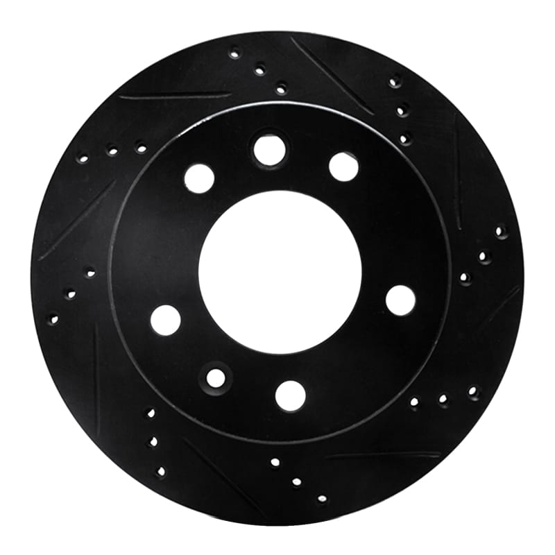 R1 02-06 Dodge Sprinter 3500 Front Left Drilled & Slotted Black Brake Rotor - 633-40041L