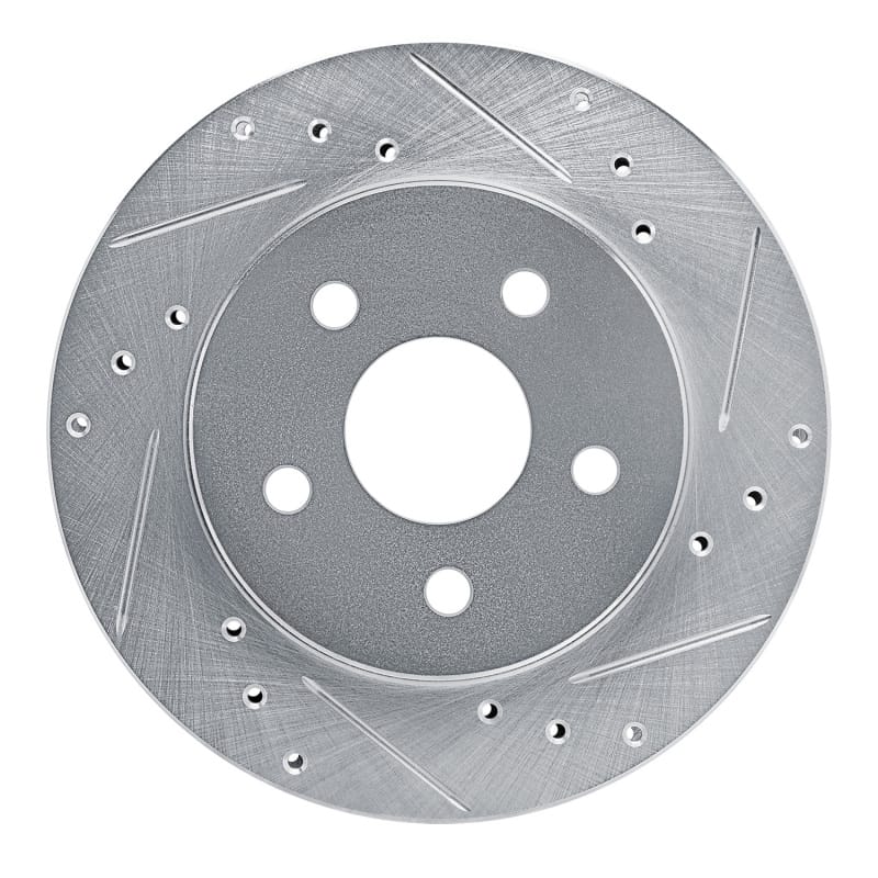 R1 88-90 Dodge Monaco Front Right Drilled & Slotted Silver Brake Rotor