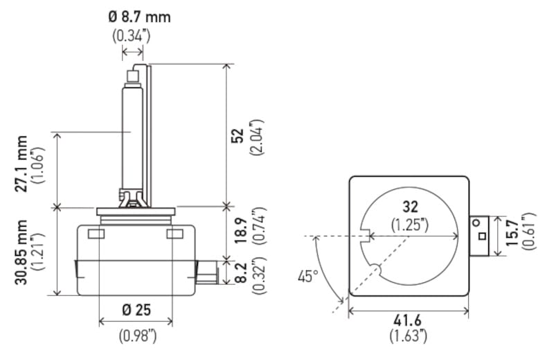 Hella Xenon D1S Bulb PK32d-2 85V 35W 5000k thumbnail 3